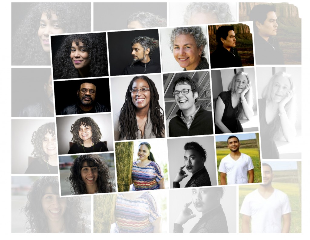 Collage of the 2018 festival featured poets.