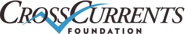 logo for CrossCurrentsFoundation. Features the name of the foundation